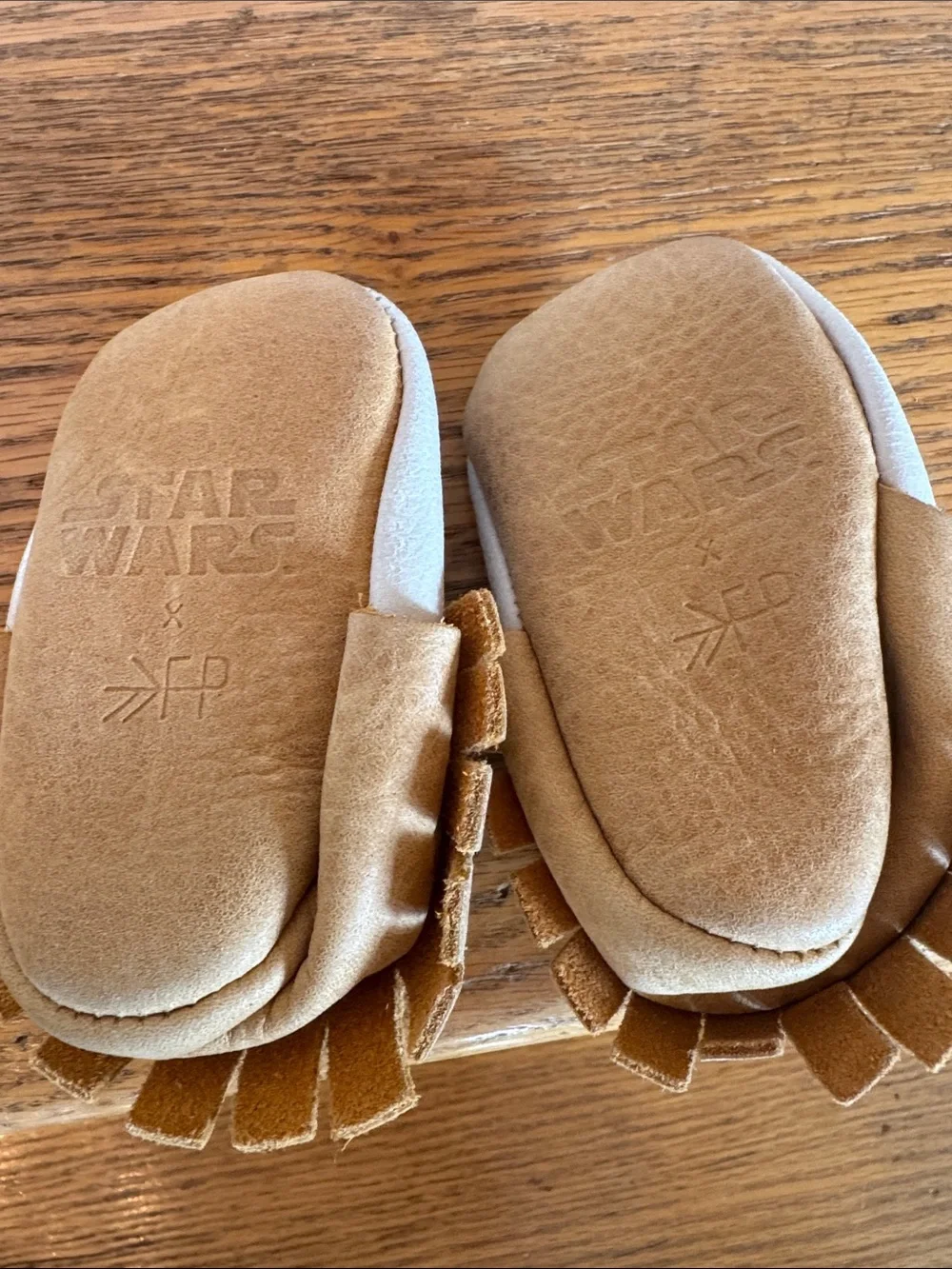 Freshly Picked Tan & White Moccasins with Rebel Pilot Graphic